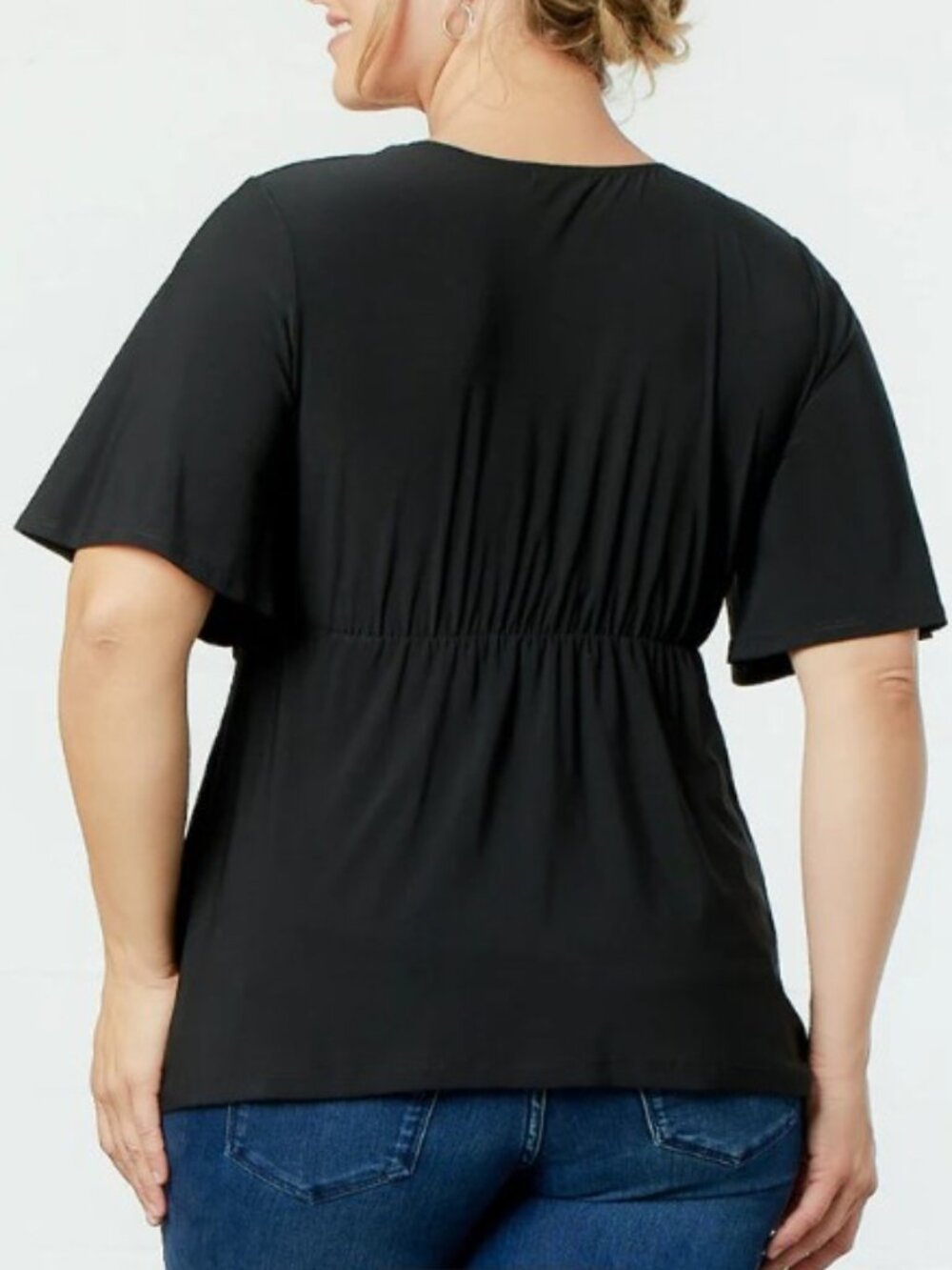 Kiyonna Abby Black Blouse Top Size 22 24 3X $68 - Picture 2 of 4